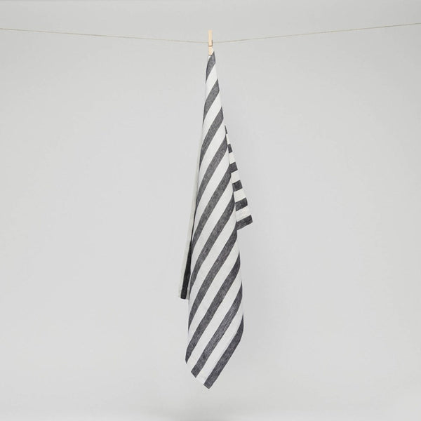 Pure Linen Stripes Tea Towel (7498179084506)