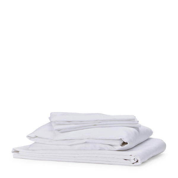 Soft Washed Cotton Sheet Set - White