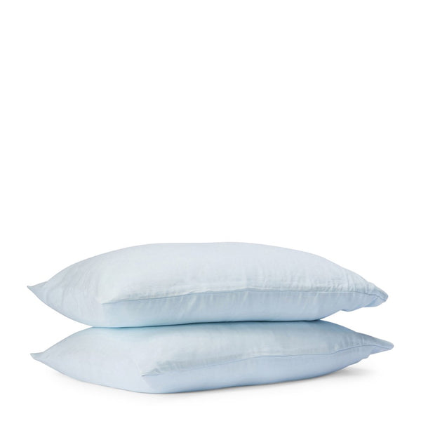Pure Linen Standard Pillowcases Pair - Powder
