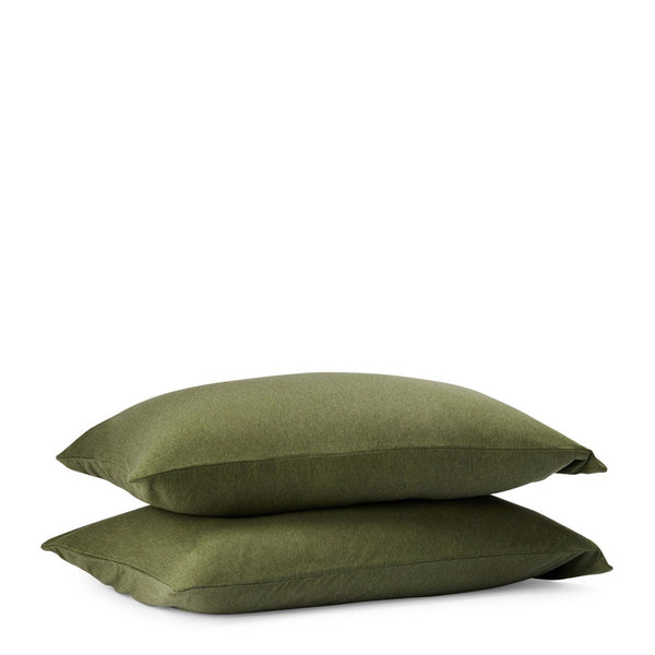 Cotton Jersey Pillowcase Pair - Avocado