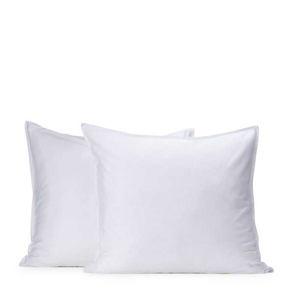 Soft Washed Cotton European Pillowcase Pair - White