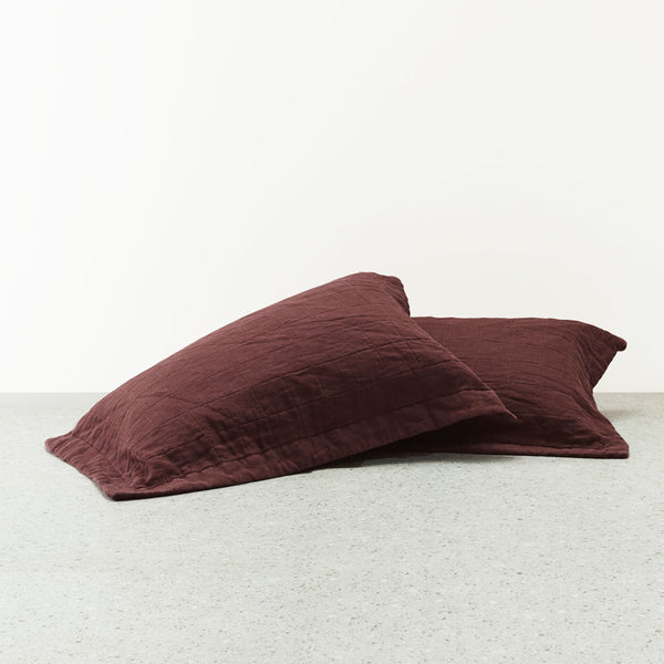 100% Linen Pillowcases - Sherry (3671243358287)