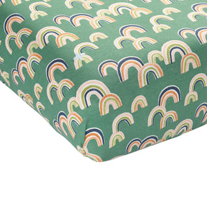 Goldie+Ace Rainbow Baby Fitted Sheet - Sea (4563589365839)