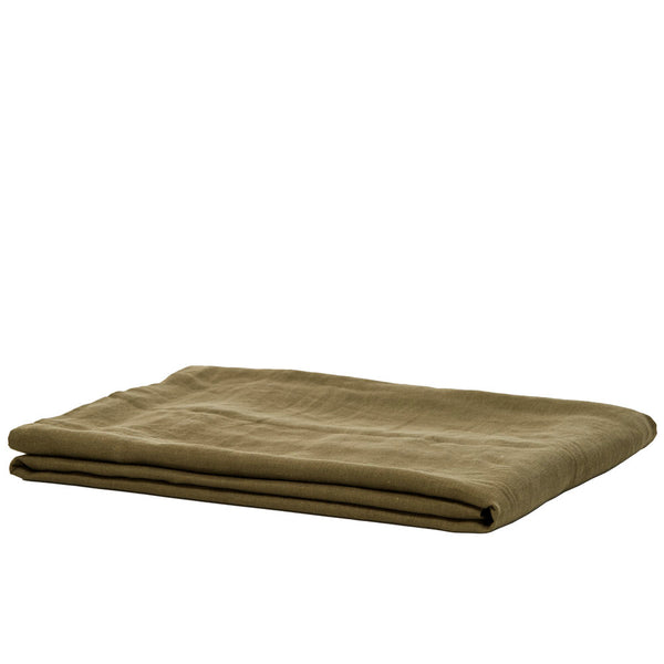 100% Linen Flat Sheet - Olive (4829180461135)