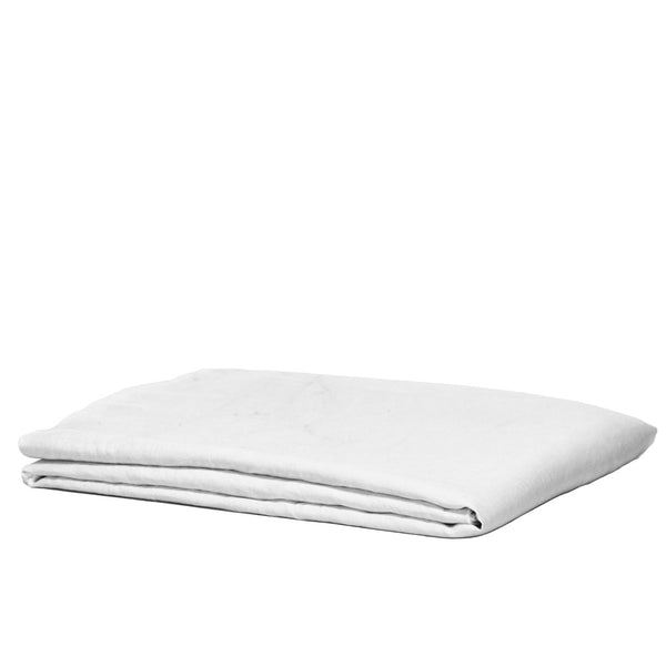 100% Linen Flat Sheet - White (3671241293903)