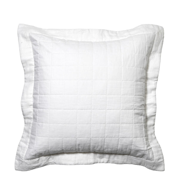 100% Linen European Pillowcases - White (3671241457743)