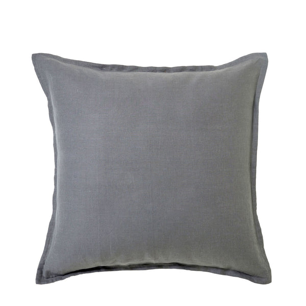 100% Linen European Pillowcase - Charcoal (4829221748815)