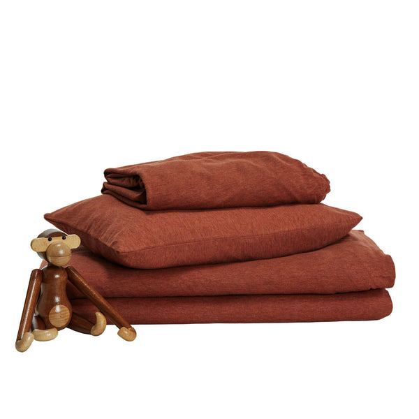 Kids Cotton Jersey Duvet Cover Pack - Rust (4870948257871)