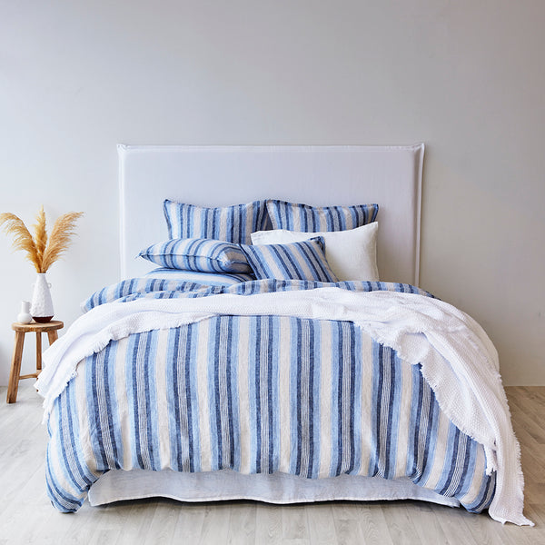 Pure Linen King Pillowcase - Cambridge Stripe