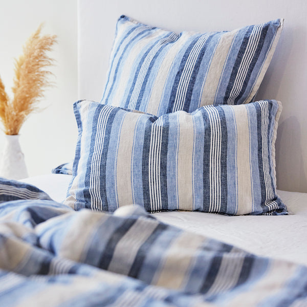 Pure Linen Cushion - Cambridge Stripe