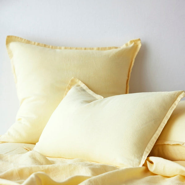 Pure Linen Cushion - Buttercup