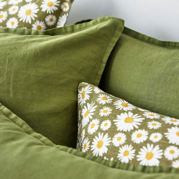 Pure Linen European Pillowcase - Foliage
