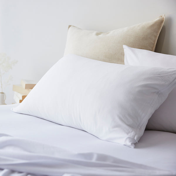 Cotton Jersey Pillowcase Pair - White