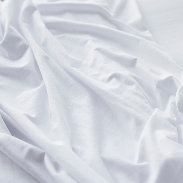 Cotton Jersey Flat sheet - White