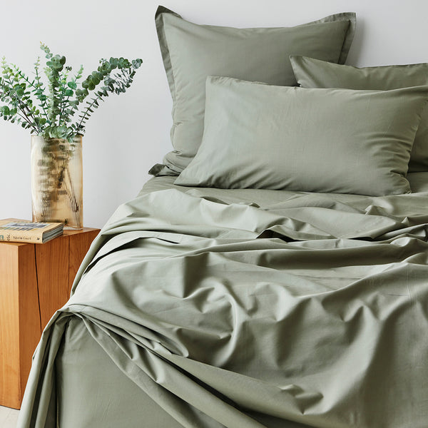 Fresh Cotton Percale Standard Pillowcase Pair - Cedar
