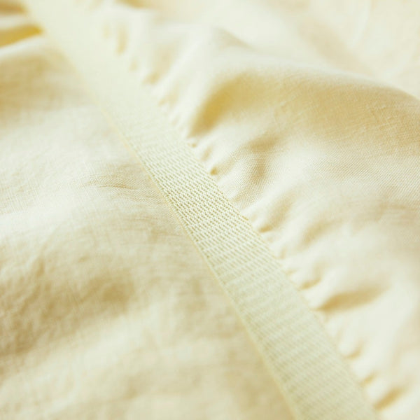 Pure Linen Fitted Sheet - Buttercup