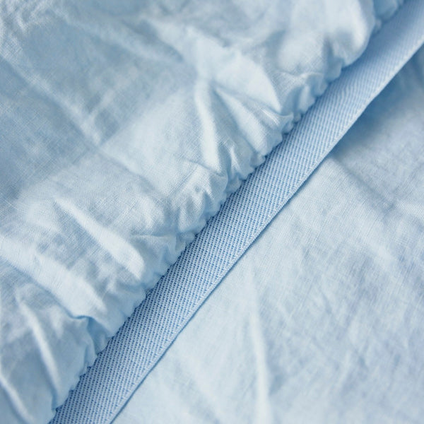 Pure Linen Fitted Sheet - Powder