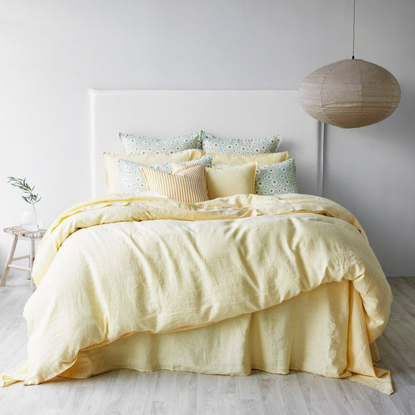 Pure Linen European Pillowcase - Buttercup