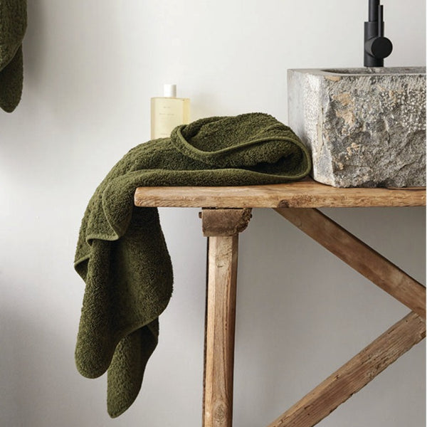Super Pile Cotton Towel - Olive