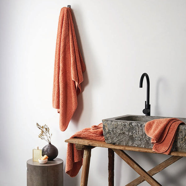 Super Pile Cotton Towel - Adobe