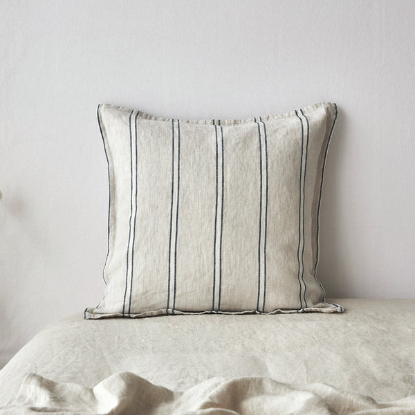 Pure Linen Cushion - Eton Stripe