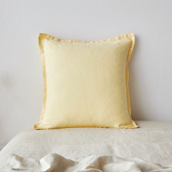 Pure Linen Cushion - Buttercup