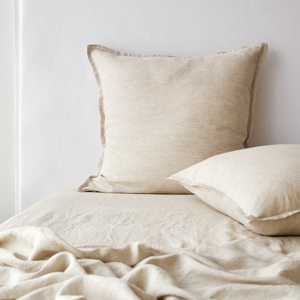 Pure Linen Euro Pillowcase - Natural
