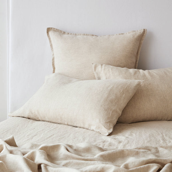Pure Linen Euro Pillowcase - Natural