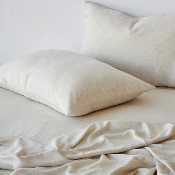 Bamboo Linen Standard Pillowcase Pair - Natural