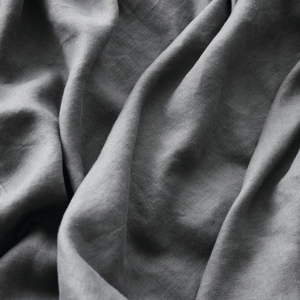 Pure Linen Flat Sheet - Charcoal