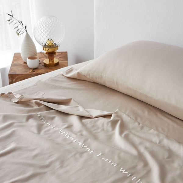 Bamboo Cotton Travel Bed Sheet - Natural